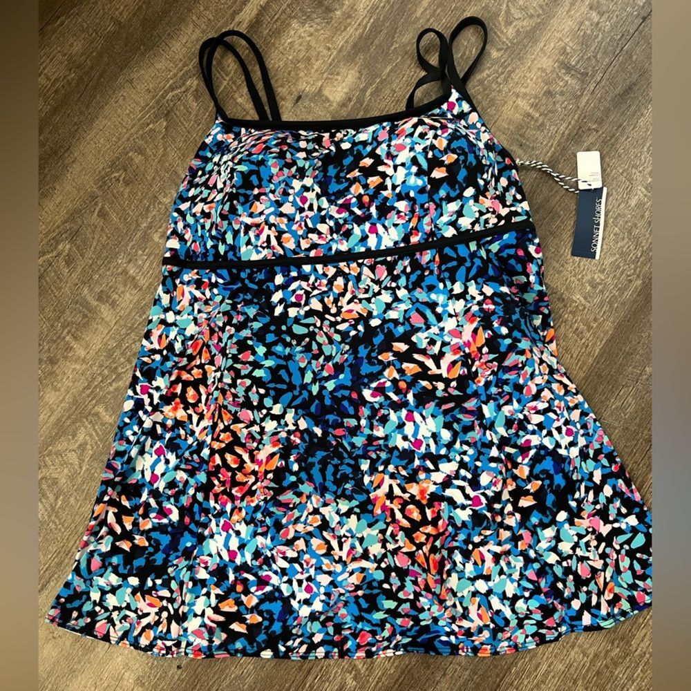 Sonnet Shores Womens Plus‎ Swim Dress- Size 18W